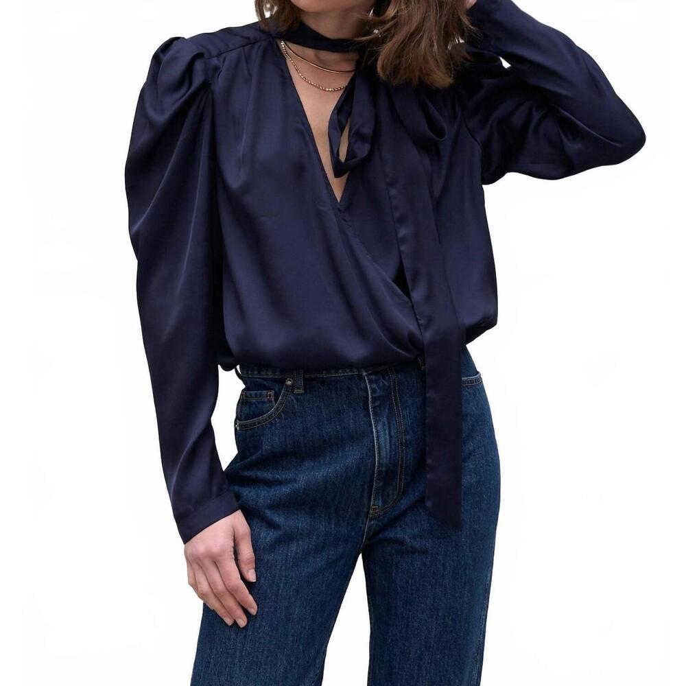 NEW SECULAR helena long sleeve shirt in navy